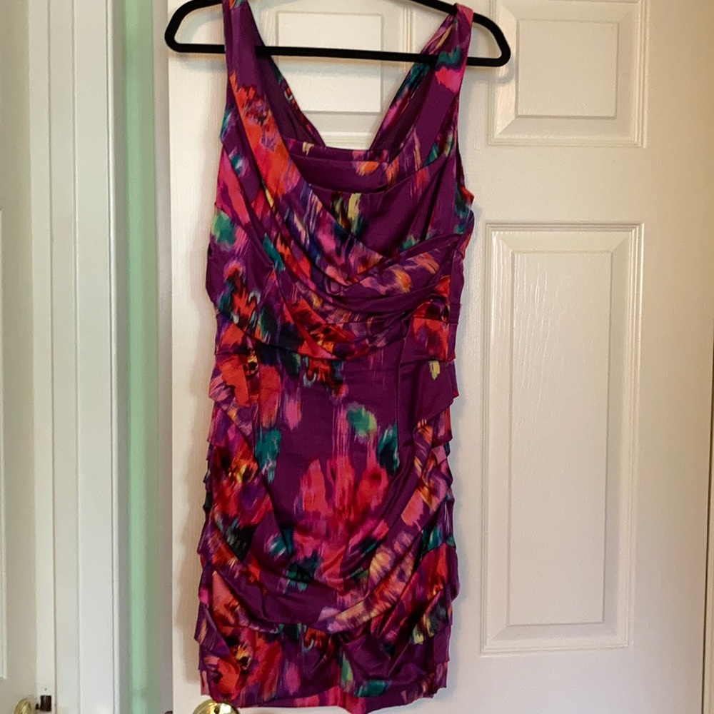 Express Ruched Multi Color Dress